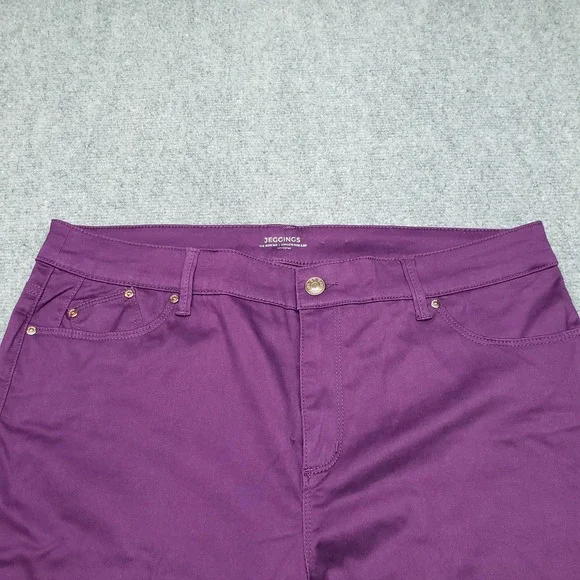 Chicos Jeggings Womens 2.5P Purple Comfort Fit Denim Pants Jeans Casual Stretch - Picture 3 of 16